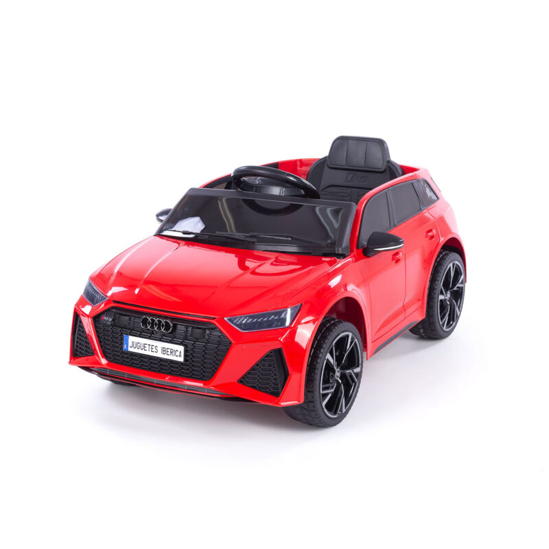 Coche electrico para niños audi rs6 en color rojo de juguetes iberica