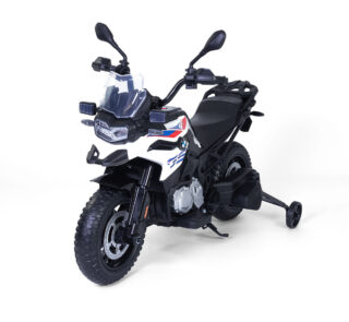 moto electrica infantil BMW con colores blanco rojo y negro licencia oficial de la marca