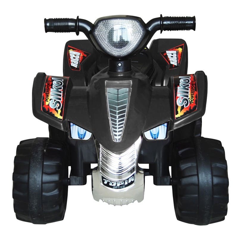 Carro Con Bateria Electrico Juguete Para Niños Pequeños ATV 6 Volt Black 