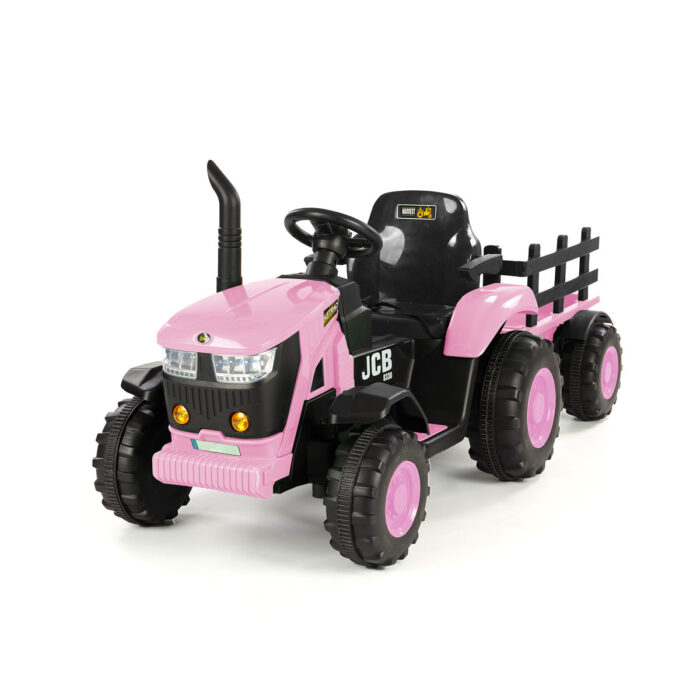 Tractor eléctrico para niños con pala delantera y remolque 12V